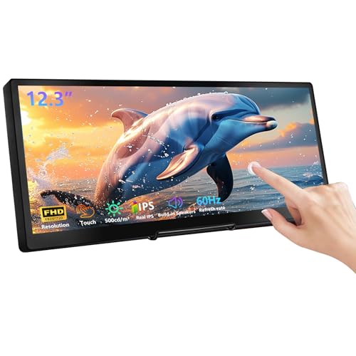 Amazon.co.jp: 12.3インチのタッチスクリーンのモニター1920x720棒LCD